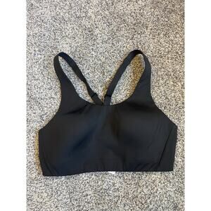 Athleta Advance Women's Sports Bra 36C Black Racerback Adjustable Straps